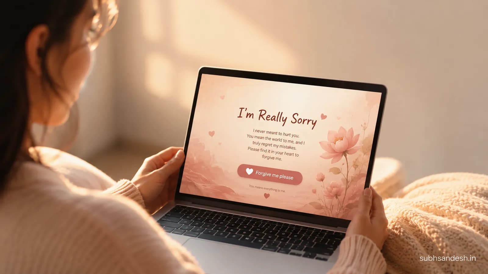 Forgive Me Please — Custom Response Button on Mobile