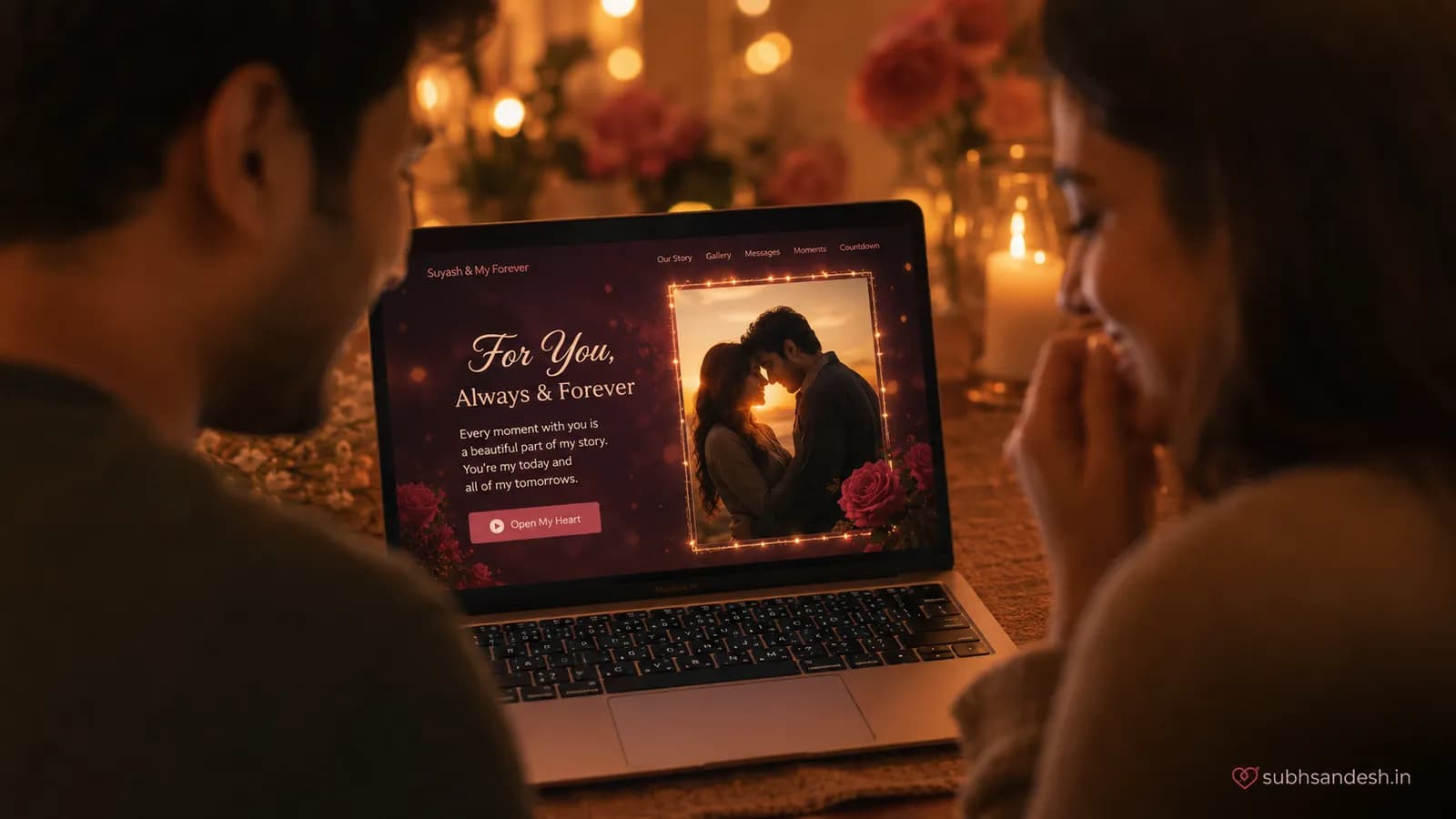 Interactive I Miss You Card Maker — Photo Drop Container